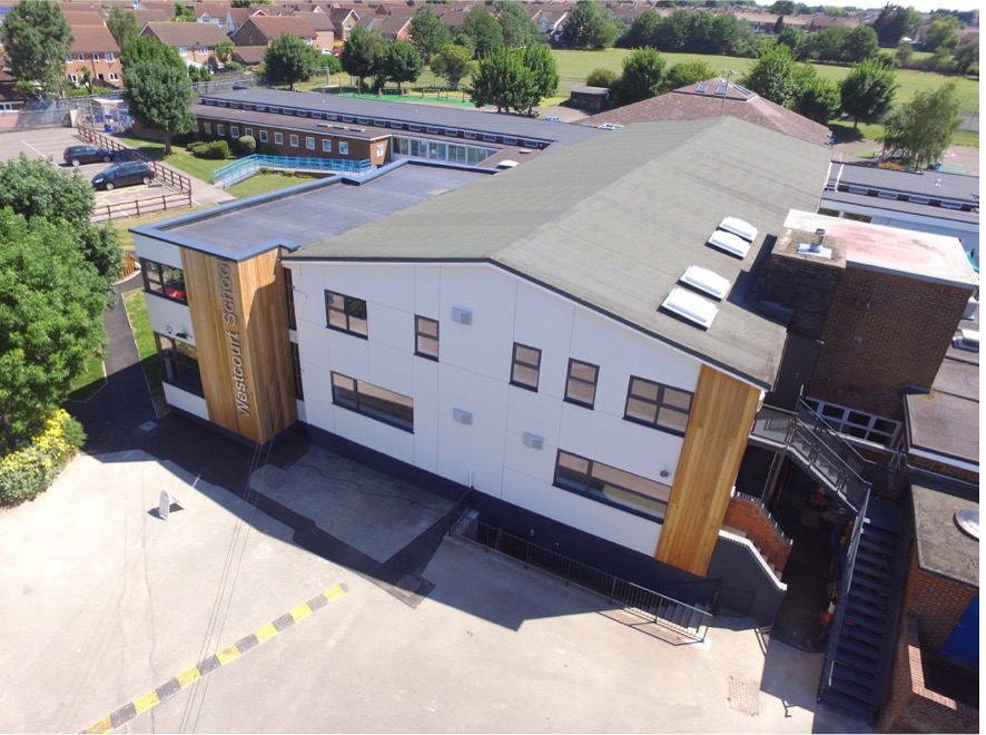 Westcourt School ariel after